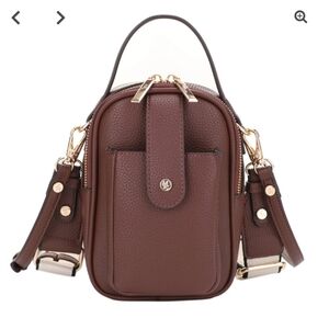Mali + Lili Marlen Top Handle Phone Crossbody Chocolate NWT
